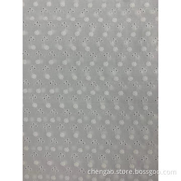White Cotton Embroider Fabric